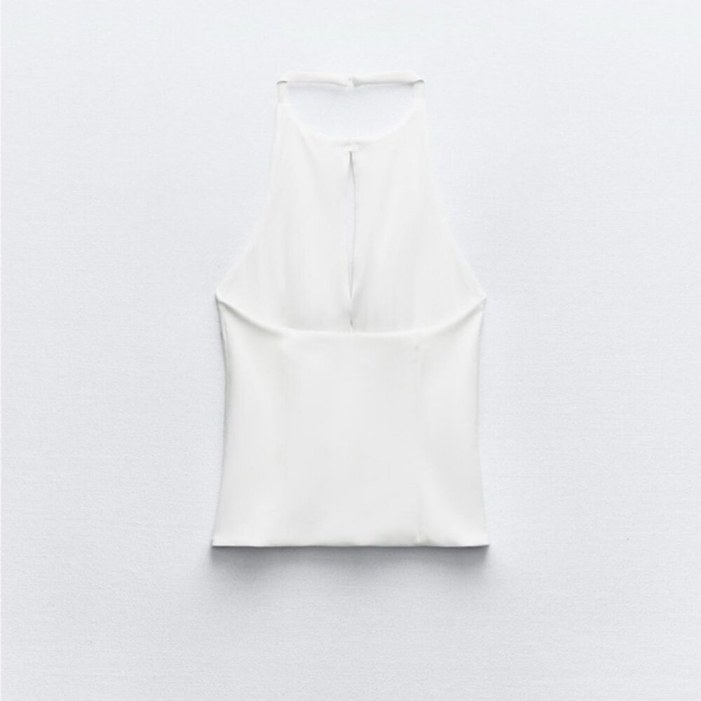 ZARA BOW HALTER TOP - Picture 8 of 9